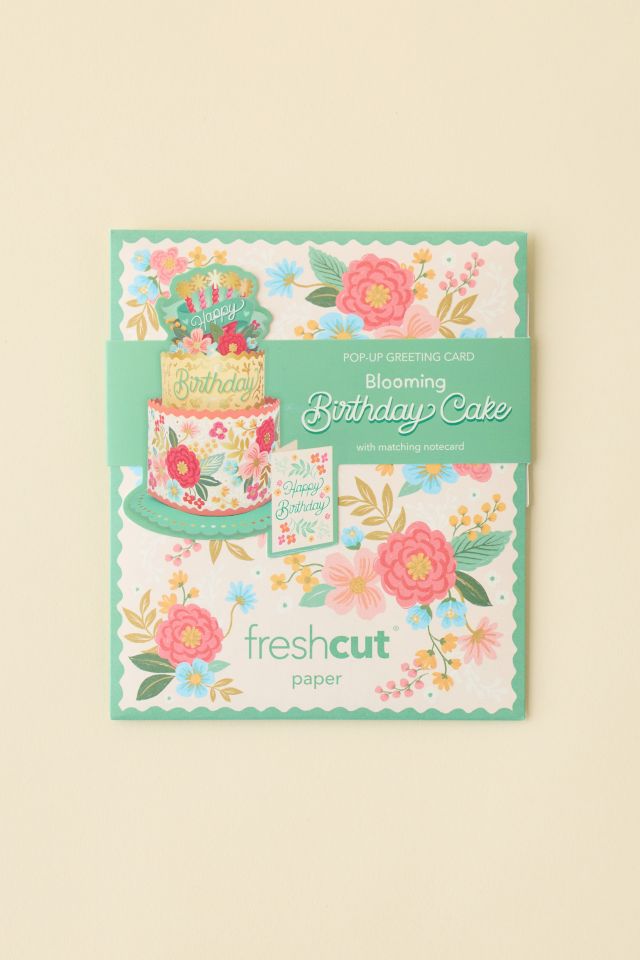 FreshCut Paper Mini Blooming Cake Pop-Up Birthday Card #1