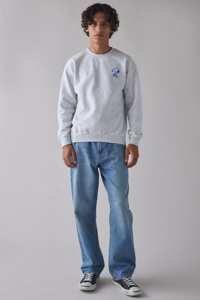 Peanuts Snoopy Comic Strip Graphic Crew Neck Sweatshirt #2