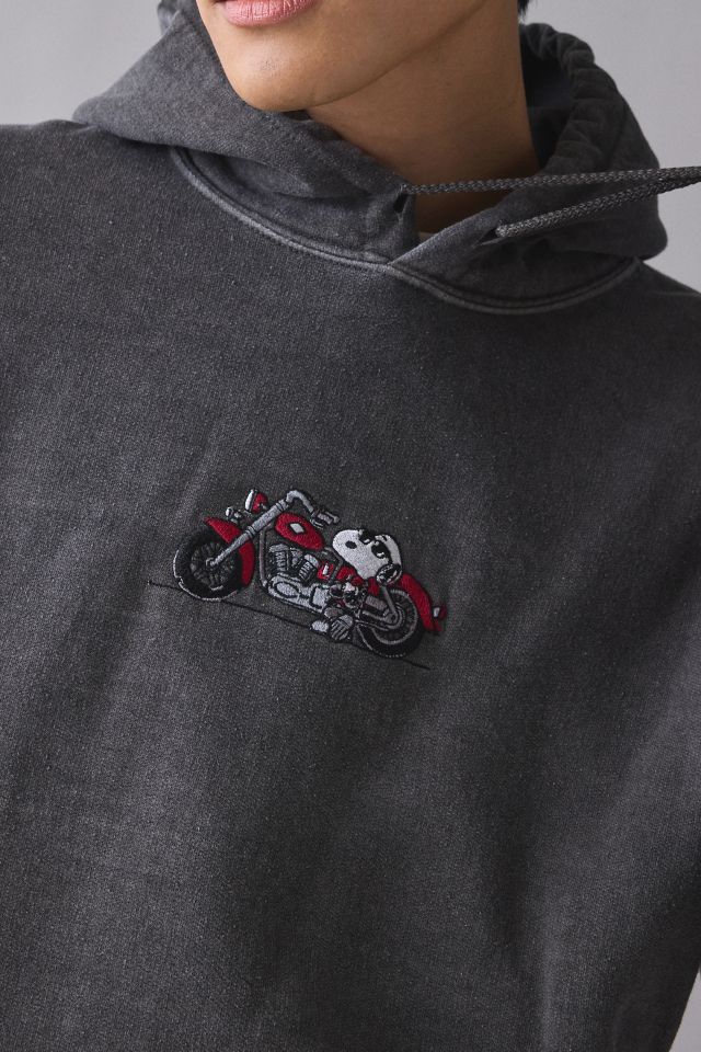 Peanuts Snoopy Motorcycle Embroidered Hoodie Sweatshirt #2