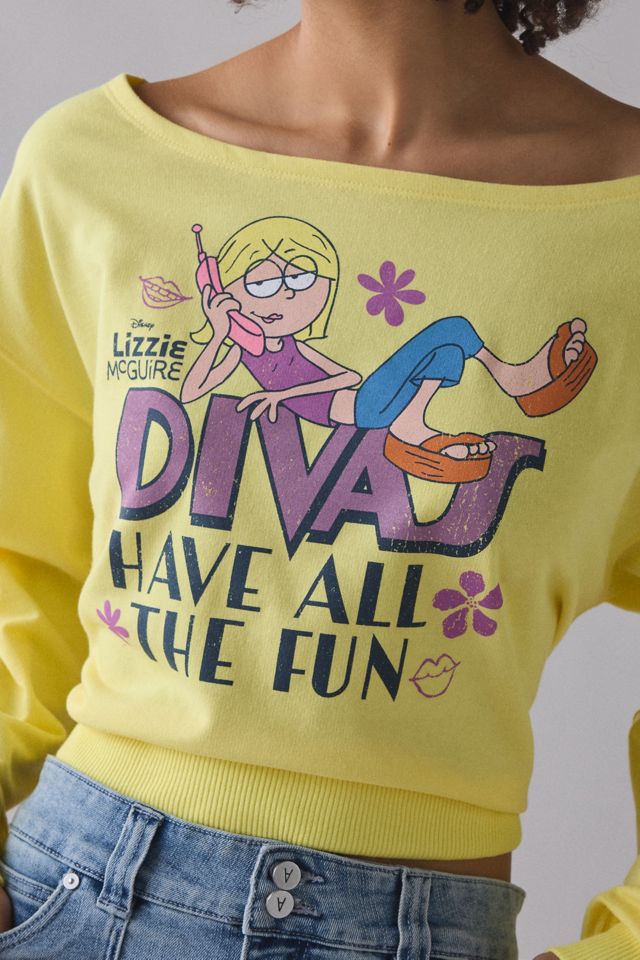 Chandail à épaules dénudées avec graphique Lizzie McGuire #1