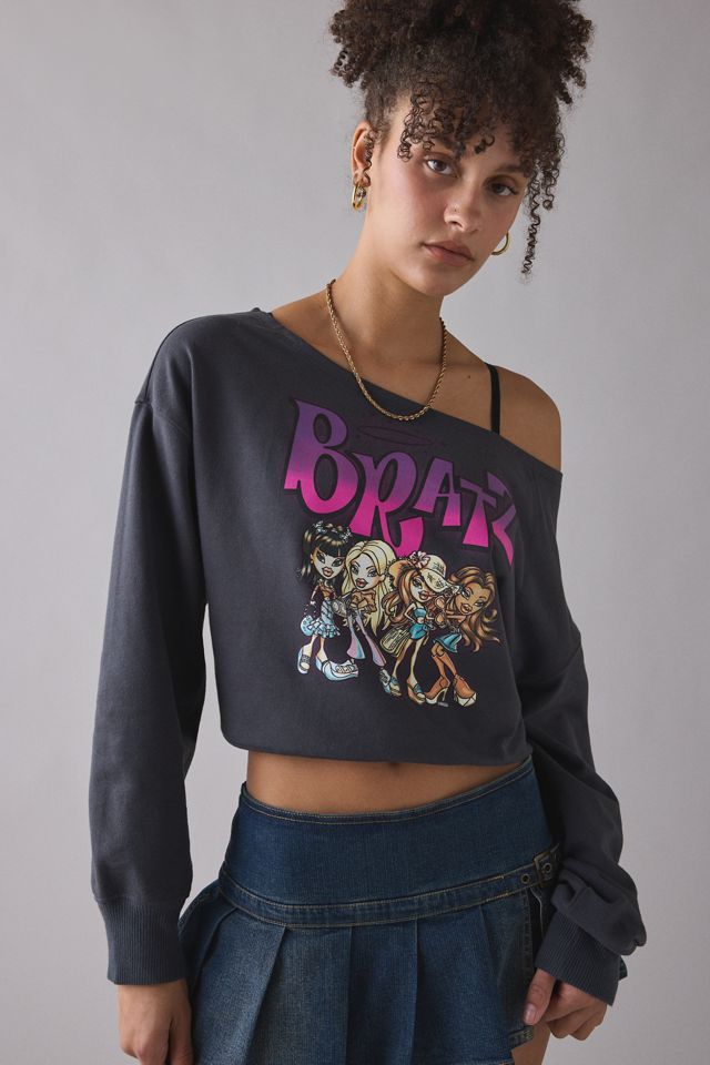 Pull Bratz graphique épaules dénudées #1