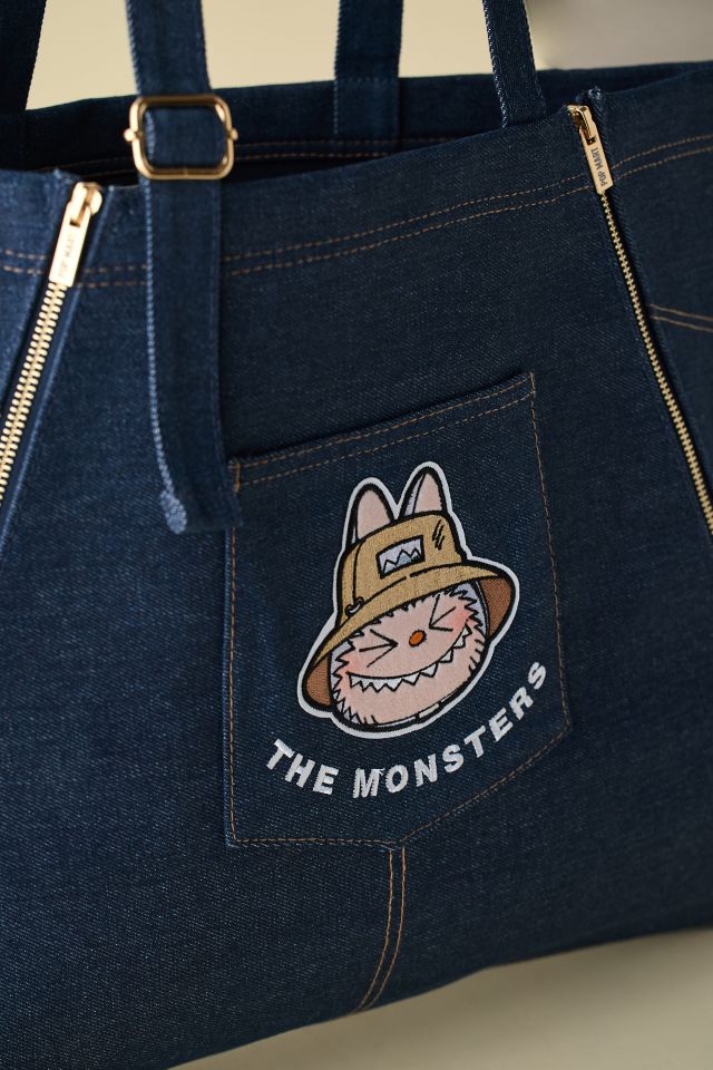 POP MART The Monsters Labubu Fall In Wild Series Denim Apron & Tote Bag #2