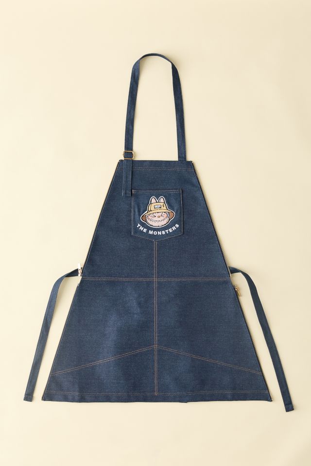 POP MART The Monsters Labubu Fall In Wild Series Denim Apron & Tote Bag #3