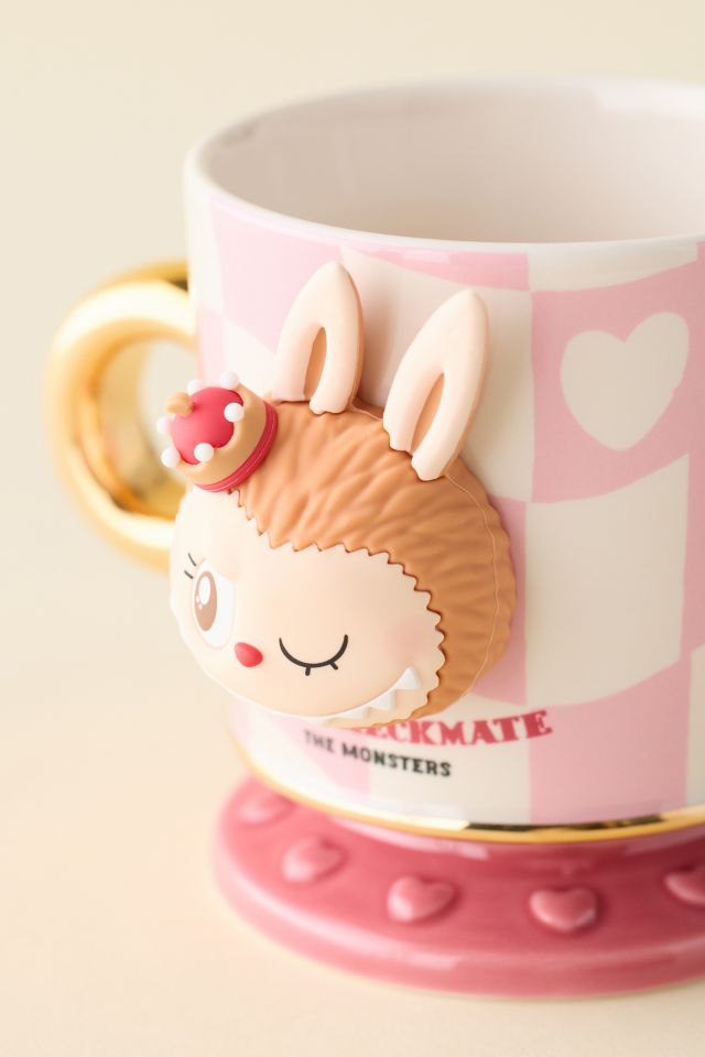 POP MART The Monsters Labubu Let’s Checkmate Series Pink Ceramic Mug #2