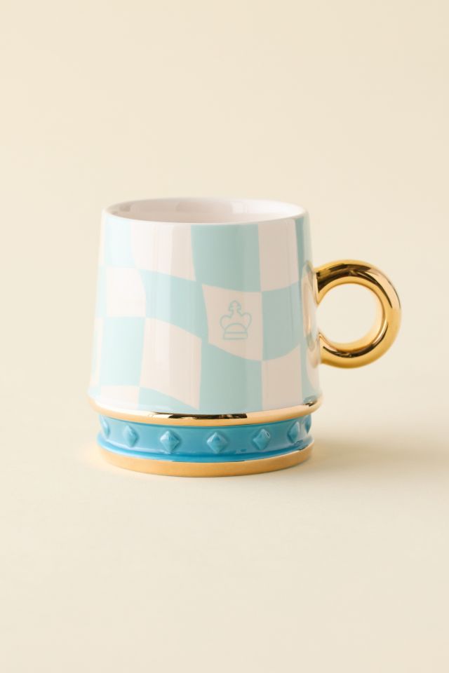 POP MART The Monsters Labubu Let’s Checkmate Series Blue Ceramic Mug #1