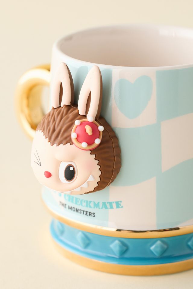POP MART The Monsters Labubu Let’s Checkmate Series Blue Ceramic Mug #2