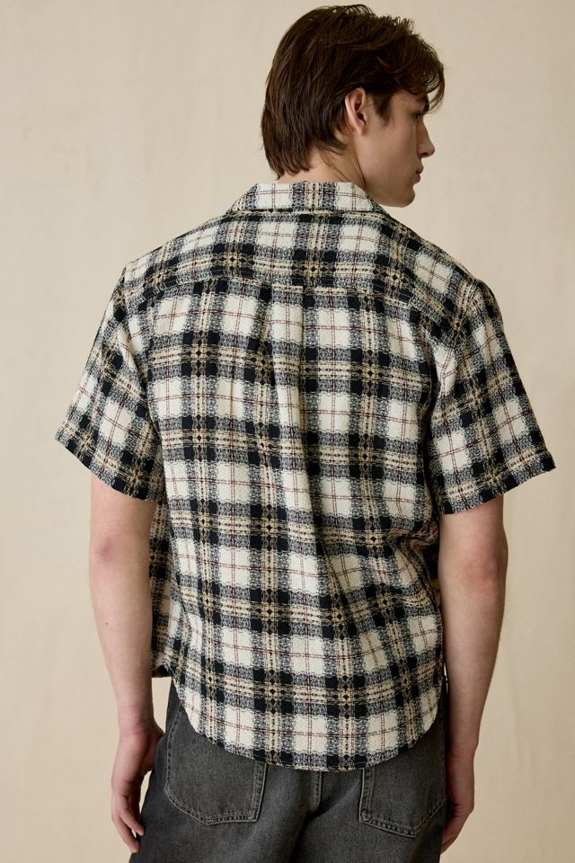 Chemise à manches courtes en tissage texturé à carreaux BDG #5