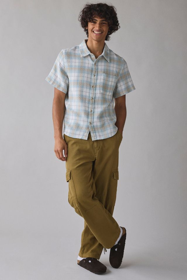 BDG Plaid Textured Weave Short Sleeve Shirt #1