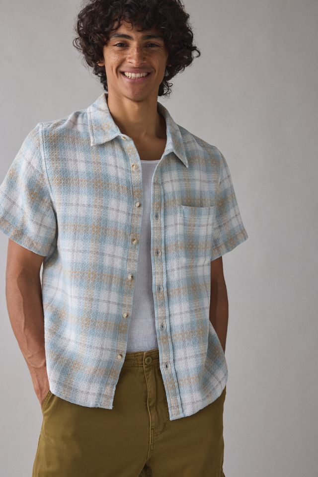 BDG Plaid Textured Weave Short Sleeve Shirt #3