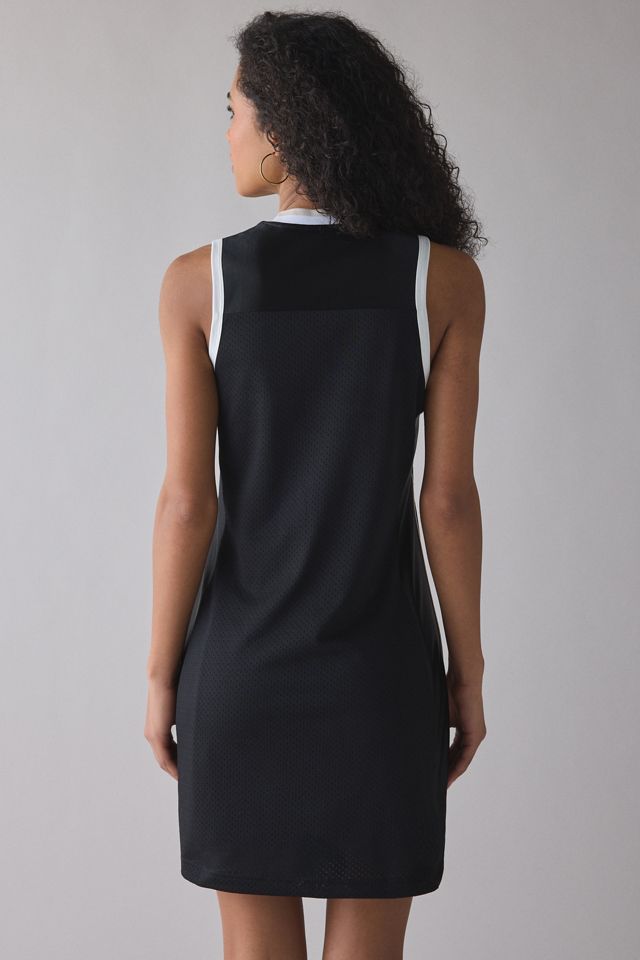 black mini dress v neck Linen Button-Front Mini Dress
