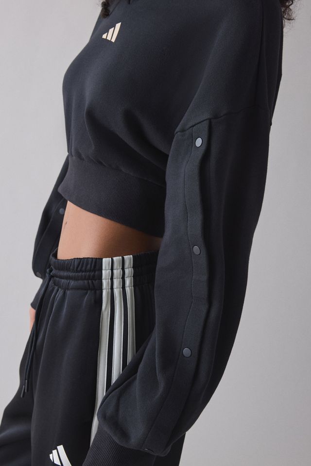 adidas Stadium V-Neck Snap Sleeve Pullover Sweatshirt | Urban