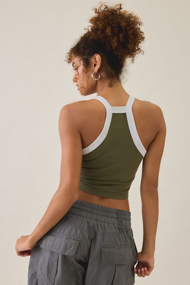 adidas Color Pop Cropped Racerback Tank Top #3