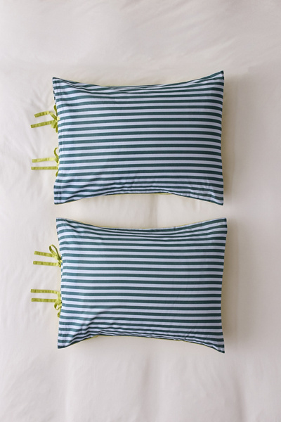 Striped Patterned Dual-Sided Sham Set