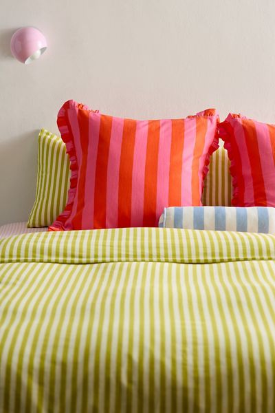 Striped Ruffle Euro Sham