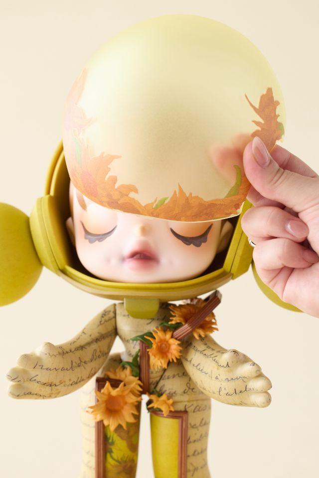 POP MART Mega SKULLPANDA 400% Van Gogh Museum Sunflowers Figure #1