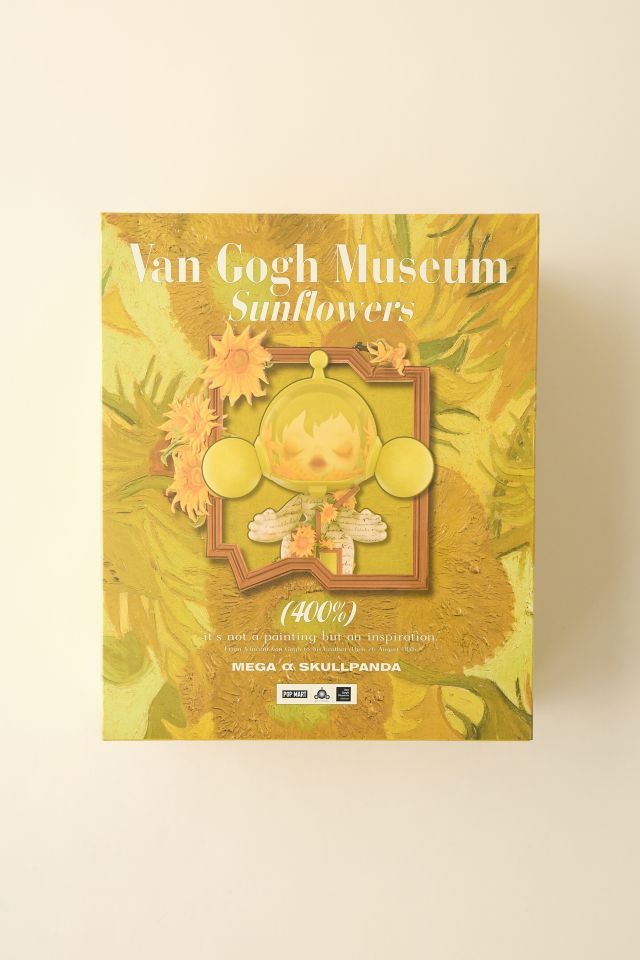POP MART Mega SKULLPANDA 400% Van Gogh Museum Sunflowers Figure #5
