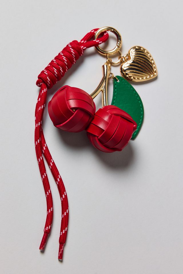 Leather Cherry Keychain #1