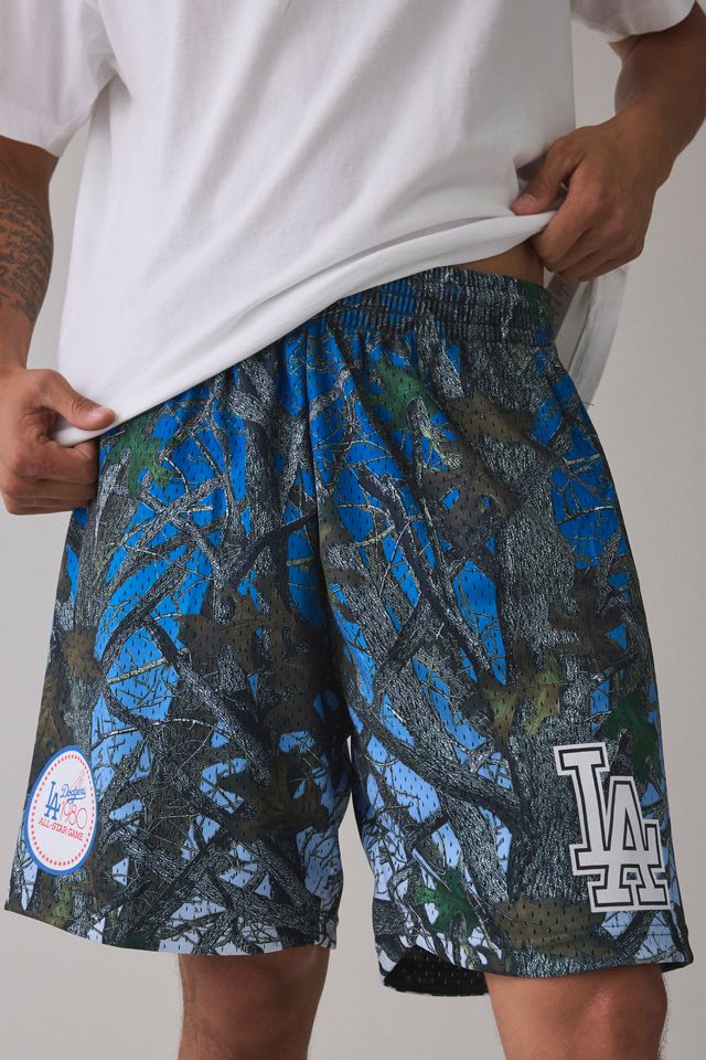 Short camouflage avec logo Quiet Blaze MLB Los Angeles Dodgers de Mitchell & Ness #1