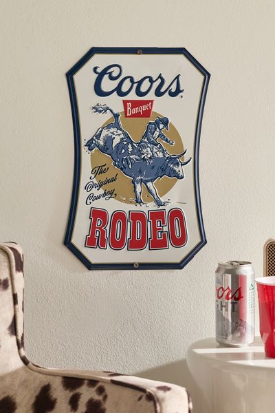 Coors Rodeo Metal Wall Sign