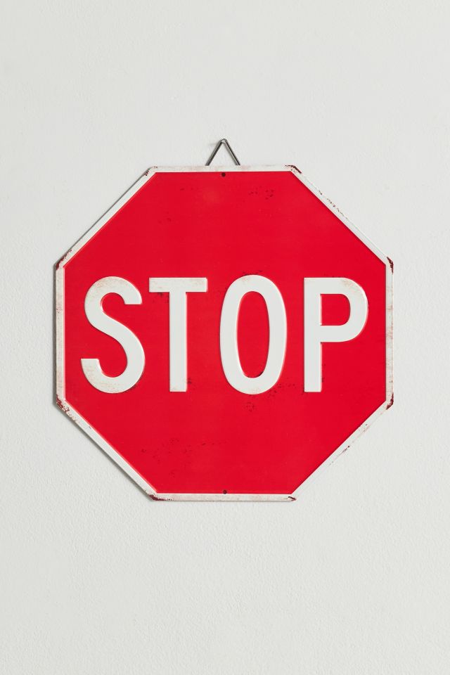 Stop Sign Tin Wall Sign #1