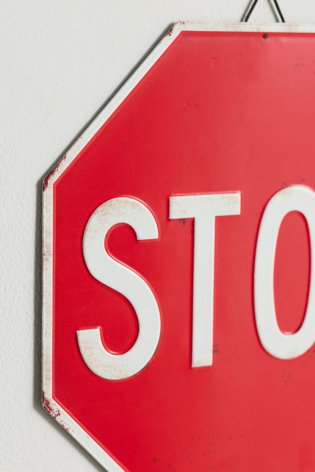 Stop Sign Tin Wall Sign #2