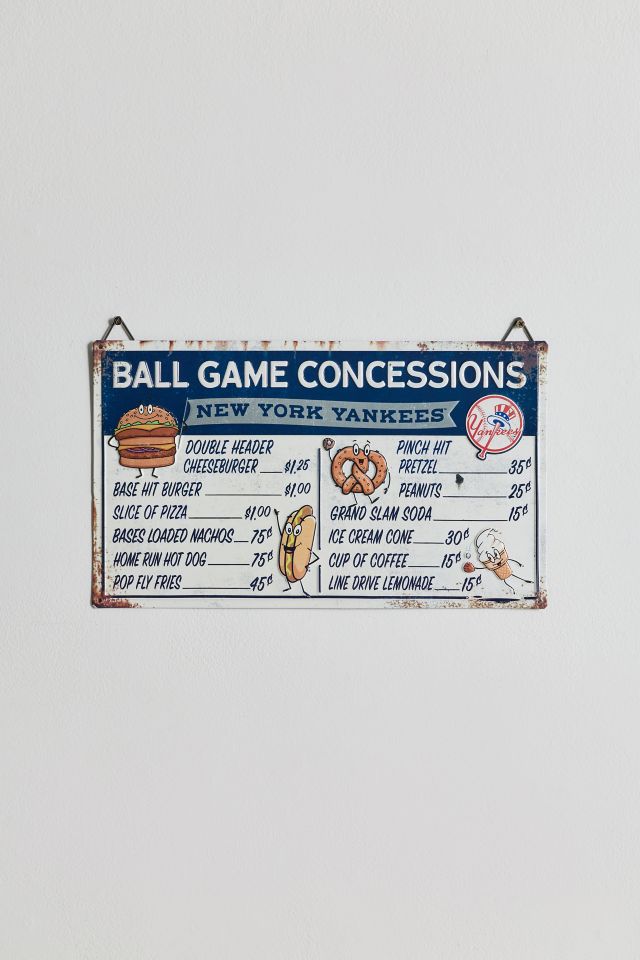MLB New York Yankees Concession Metal Wall Sign #1