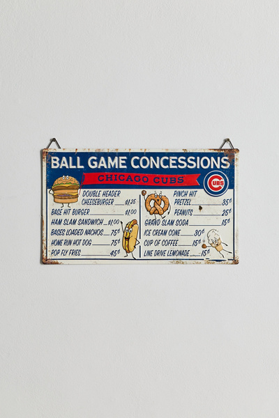 MLB Chicago Cubs Concession Metal Wall Sign