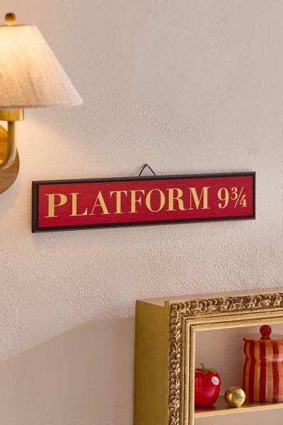 Harry Potter Platform 9¾ Wood Wall Sign