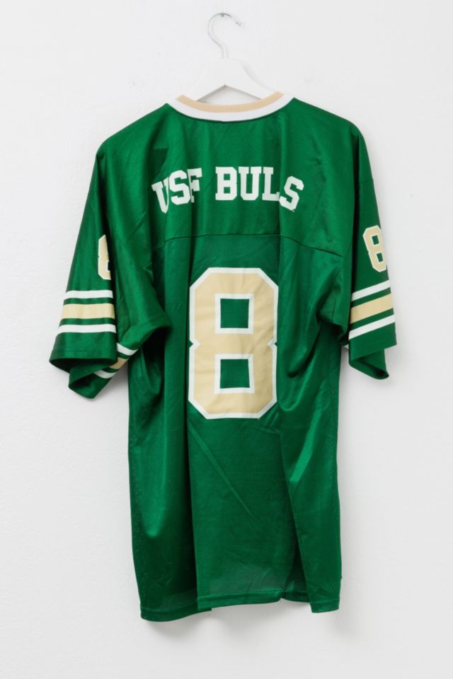 Vintage 1990s SFU Bulls Green Football Jersey Made in USA #2