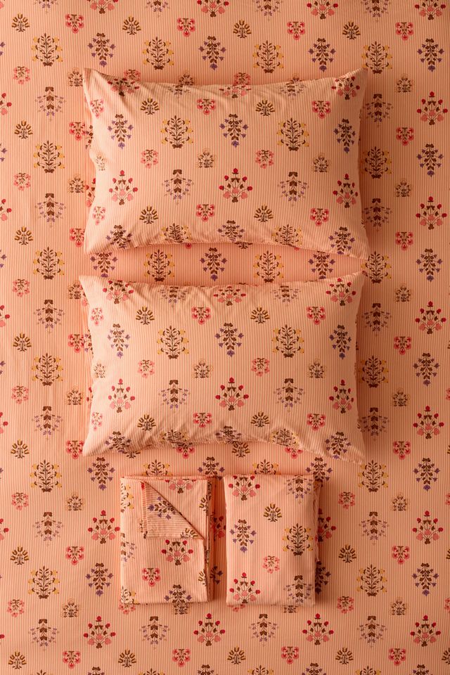 Ensemble de draps à motif floral Woodblock Aria #2