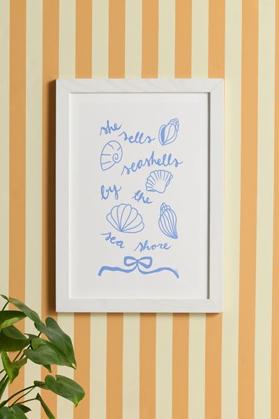 AthenesAtelier She Sells Sea Shells Coastal Art Print