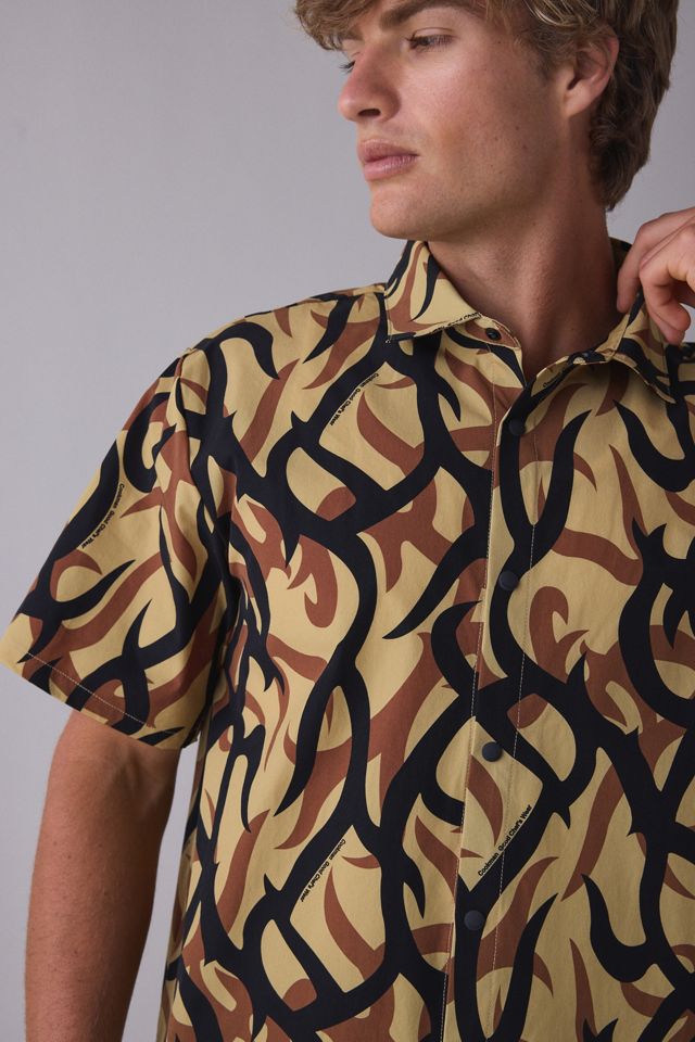 Chemise de chef Cookman à motif camouflage abstrait #4