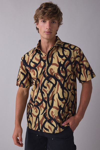 Cookman Abstract Camo Pattern Chef Shirt