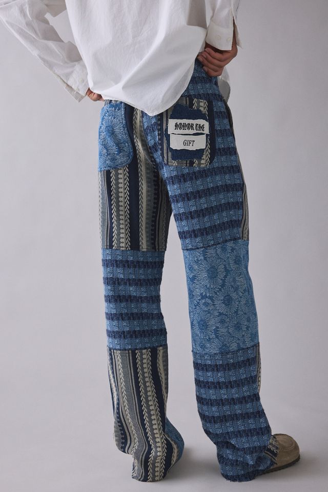 Honor The Gift Indigo Tapestry Patchwork Pants #1