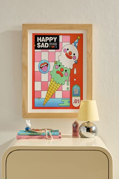 kidnichols Happy Sad Ice Cream Art Print