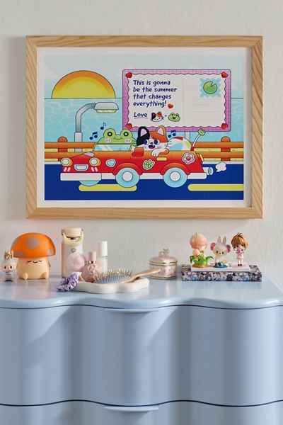 kidnichols Froggy Roadtrip Art Print