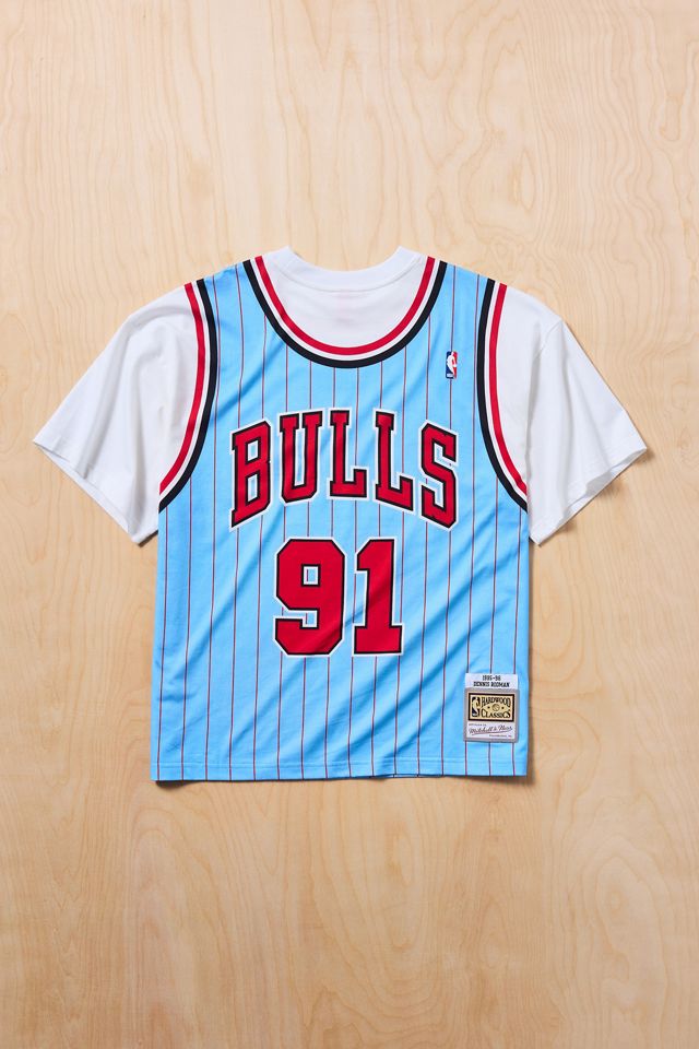 T-shirt graphique Mitchell & Ness NBA Chicago Bulls Dennis Rodman Jersey #1