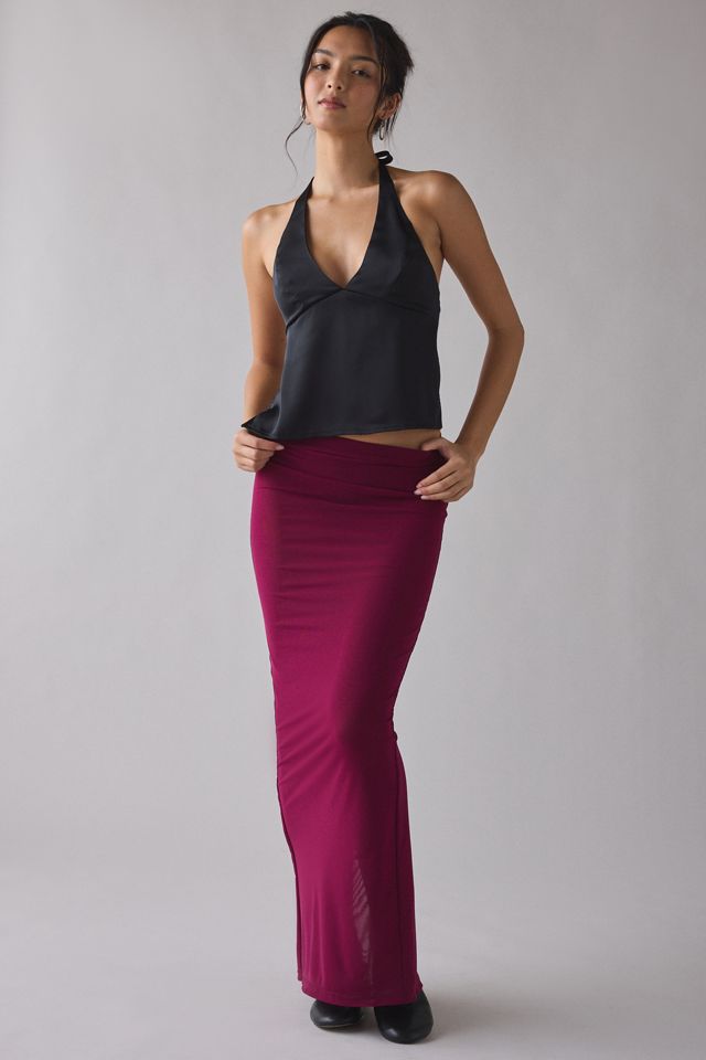 Jupe longue Maddox en maille semi-transparente by.DYLN #1