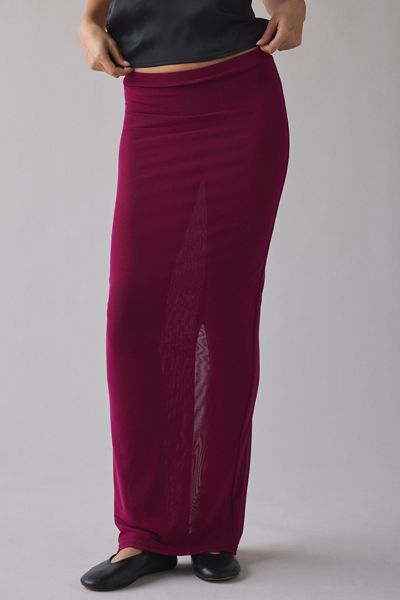 by.DYLN Maddox Semi-Sheer Mesh Maxi Skirt