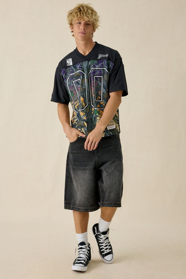 T-shirt de jersey NBA des Lakers de Los Angeles Quiet Blaze Mitchell & Ness #1
