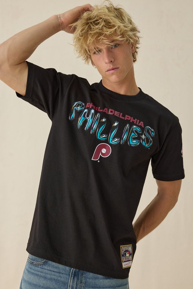 T-shirt graphique MLB Philadelphia Phillies Quiet Blaze de Mitchell & Ness #1