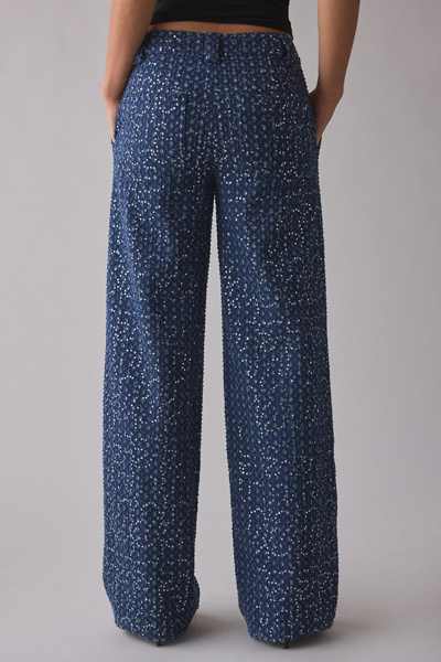 by.DYLN Valentina Sequin Embellished Baggy Jean