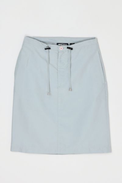 Vintage Y2k Drawstring Gray Midi Skirt