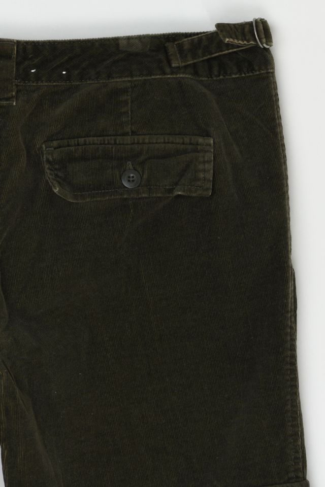 Vintage Y2k Dark Green Corduroy Cargo Pants #4
