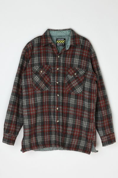 Vintage Y2k Quilted-Lined Flannel Shirt