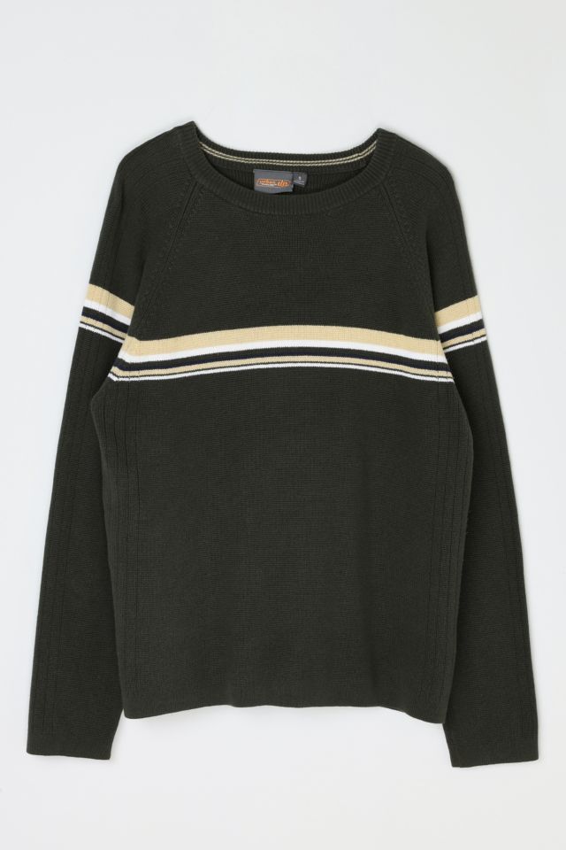 Vintage Y2k Dark Green Striped Sweater