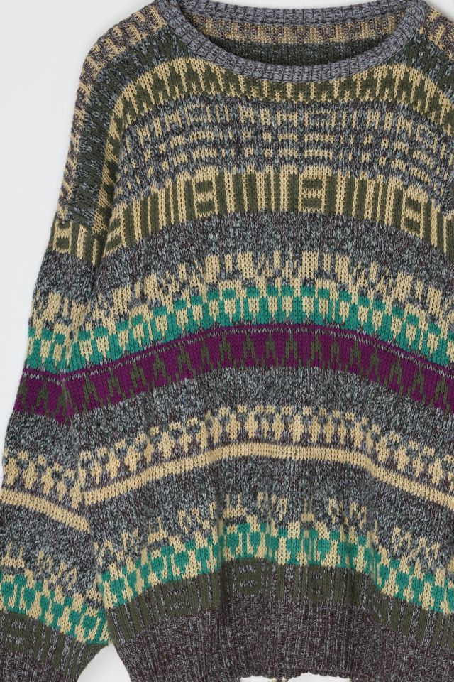 Vintage 90s Patterned Knit Sweater #1
