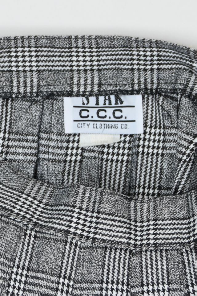 Vintage Y2k Black & White Plaid Pleated Mini Skirt #3