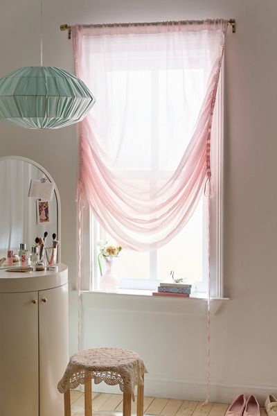 Gauze Roman Shade Window Panel