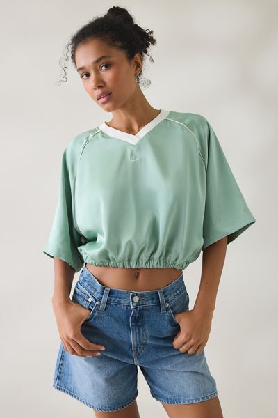 Nike Sportswear Oversized Satin Jersey Top